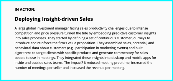 Deploying Insight-driven Sales